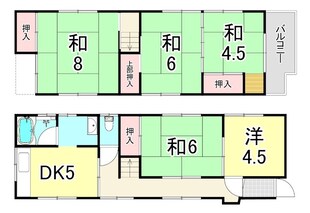 西難波町3丁目貸家の物件間取画像